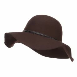 Jeanne Simmons Women's 3 Inch Wide Brim Wool Felt Hat -Adams Shop w3003fw olive 1