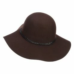 Jeanne Simmons Women's 3 Inch Wide Brim Wool Felt Hat -Adams Shop w3003fw olive 2