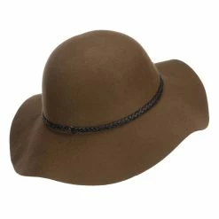 Jeanne Simmons Women's 3 Inch Wide Brim Wool Felt Hat -Adams Shop w3003fw olive 3 1