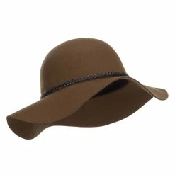 Jeanne Simmons Women's 3 Inch Wide Brim Wool Felt Hat -Adams Shop w3003fw olive 4 1