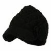 Jeanne Simmons Women's Acrylic Crocheted Brim Cabbie Cap 2 Jeanne Simmons Women's Acrylic Crocheted Brim Cabbie Cap -Adams Shop wa001cb black 1