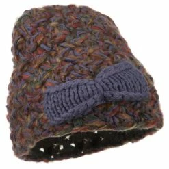Jeanne Simmons Women's Bow Mix Yarn Acrylic Beanie 17 Jeanne Simmons Women's Bow Mix Yarn Acrylic Beanie -Adams Shop wa002ms purple 1