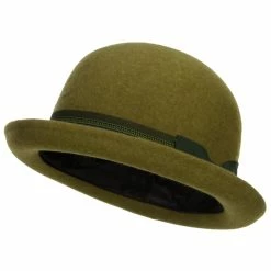 Jeanne Simmons Women's Striped Band Wool Bowler