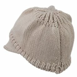 Cheveux Woman's Knit Soft Beanie Visor -Adams Shop wb002db beige 2