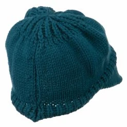 Cheveux Woman's Knit Soft Beanie Visor -Adams Shop wb003db teal 3
