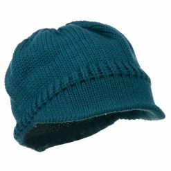 Cheveux Woman's Knit Soft Beanie Visor -Adams Shop wb003db teal 4
