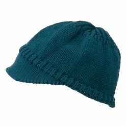 Cheveux Woman's Knit Soft Beanie Visor -Adams Shop wb003db teal 5