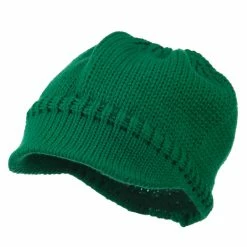 Cheveux Woman's Knit Soft Beanie Visor -Adams Shop wb004db emerald 1