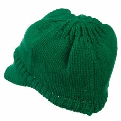 Cheveux Woman's Knit Soft Beanie Visor -Adams Shop wb004db emerald 2