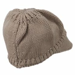 Cheveux Woman's Knit Soft Beanie Visor -Adams Shop wb005db taupe 3