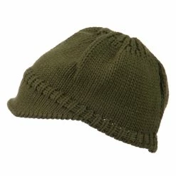 Cheveux Woman's Knit Soft Beanie Visor -Adams Shop wb010db olive 5