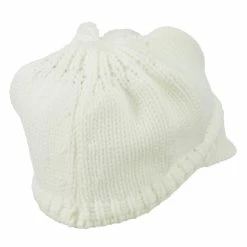 Cheveux Woman's Knit Soft Beanie Visor -Adams Shop wb011db white 3