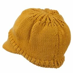 Cheveux Woman's Knit Soft Beanie Visor -Adams Shop wb012db camel 2