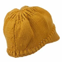Cheveux Woman's Knit Soft Beanie Visor -Adams Shop wb012db camel 3