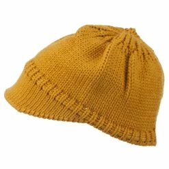 Cheveux Woman's Knit Soft Beanie Visor -Adams Shop wb012db camel 5