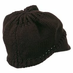Cheveux Woman's Knit Soft Beanie Visor -Adams Shop wb013db black 3