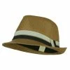 Jeanne Simmons Men's Wide Band Paper Braid Fedora 2 Jeanne Simmons Men's Wide Band Paper Braid Fedora -Adams Shop wd001cf brown 1