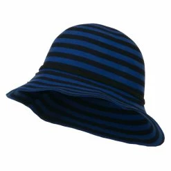 Something Special Striped Wool Felt Cloche -Adams Shop wd001cl blue 4