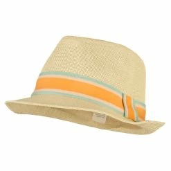 Jeanne Simmons Men's Wide Band Paper Braid Fedora -Adams Shop wd002cf ivory 1