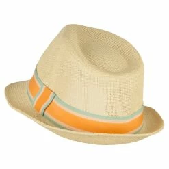 Jeanne Simmons Men's Wide Band Paper Braid Fedora -Adams Shop wd002cf ivory 2