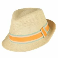 Jeanne Simmons Men's Wide Band Paper Braid Fedora -Adams Shop wd002cf ivory 5