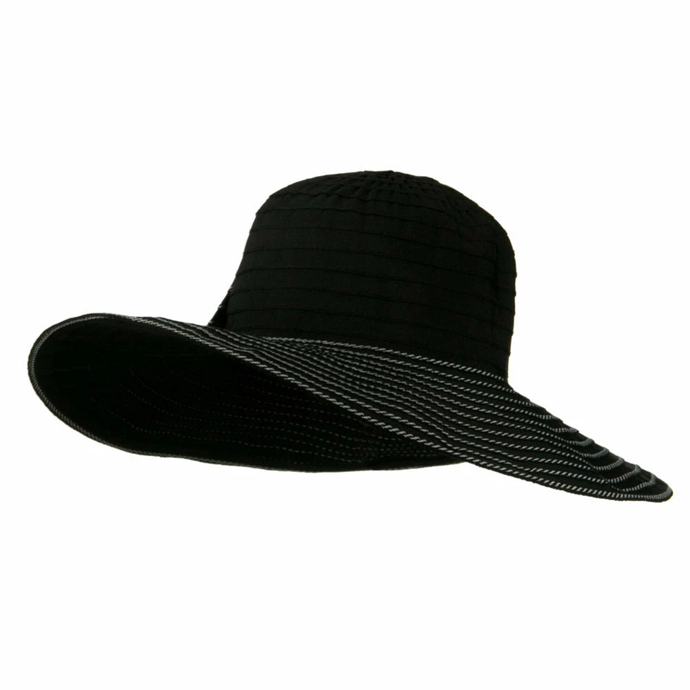 Jeanne Simmons Woman's Large Bow Wired Brim Hat 4 Jeanne Simmons Woman's Large Bow Wired Brim Hat - Image 2