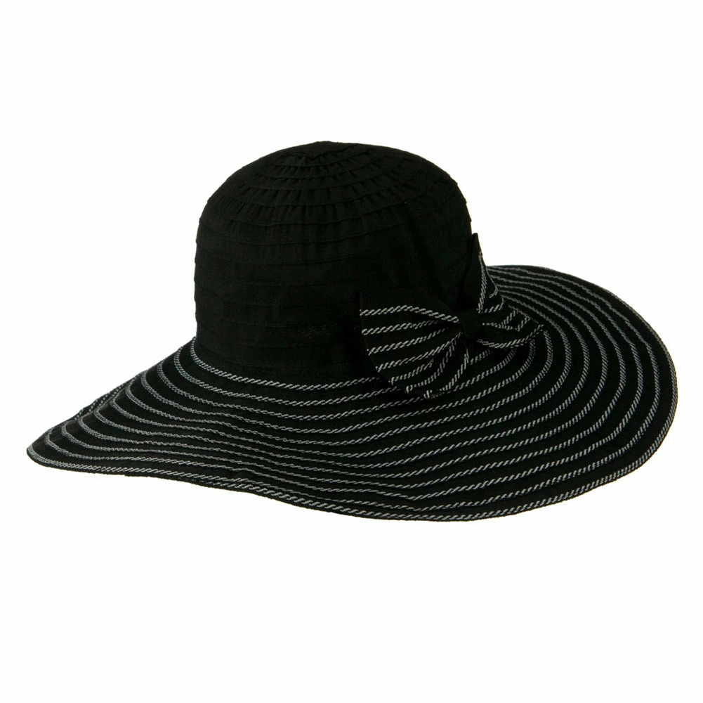 Jeanne Simmons Woman's Large Bow Wired Brim Hat 6 Jeanne Simmons Woman's Large Bow Wired Brim Hat - Image 4