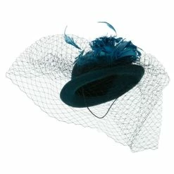Something Special Mini Wool Bowler Fascinator -Adams Shop wm001df blue 4