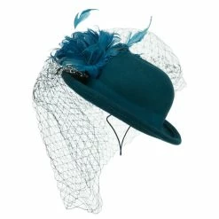 Something Special Mini Wool Bowler Fascinator -Adams Shop wm001df blue 5