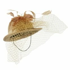 Something Special Mini Wool Bowler Fascinator -Adams Shop wm004df camel 4