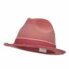 Jeanne Simmons Women's Two Tone Wool Fedora 2 Jeanne Simmons Women's Two Tone Wool Fedora -Adams Shop wn001mf coral 1