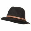Something Special Women's Knitted Panama Short Brim Fedora Hat -Adams Shop wn001pe black 1