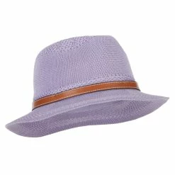 Something Special Women's Knitted Panama Short Brim Fedora Hat -Adams Shop wn002pe lavender 4