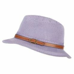 Something Special Women's Knitted Panama Short Brim Fedora Hat -Adams Shop wn002pe lavender 5