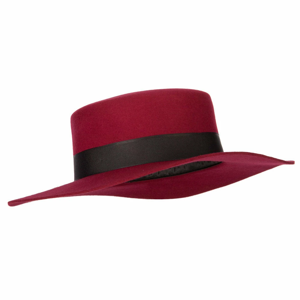 Jeanne Simmons Women's Wool Felt Wide Satin Ribbon Trim Bolero Fedora Hat 6 Jeanne Simmons Women's Wool Felt Wide Satin Ribbon Trim Bolero Fedora Hat - Image 4