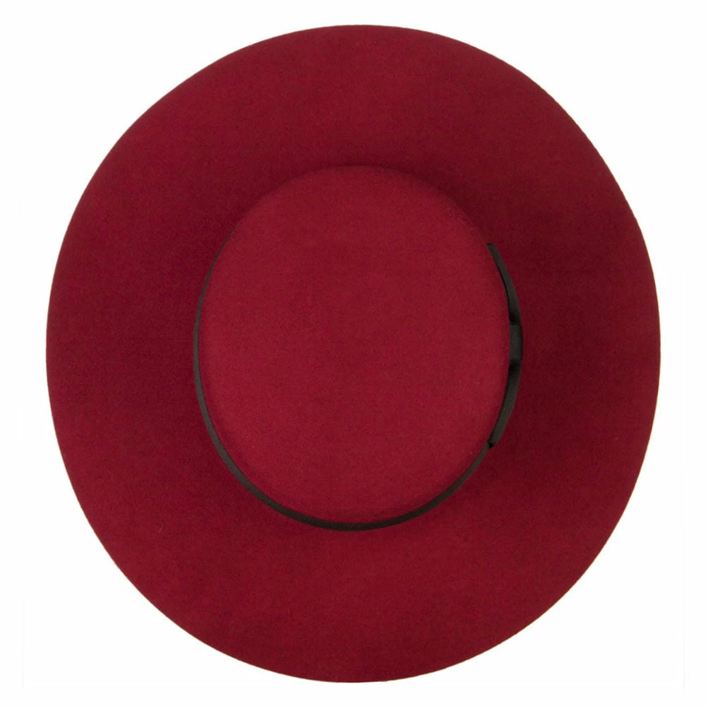 Jeanne Simmons Women's Wool Felt Wide Satin Ribbon Trim Bolero Fedora Hat 7 Jeanne Simmons Women's Wool Felt Wide Satin Ribbon Trim Bolero Fedora Hat - Image 5