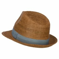 Jeanne Simmons Men's Large Brim Paper Woven Fedora -Adams Shop wo002cf tan 2 4