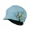 Jeanne Simmons Women's 6 Panel Polyester Cabbie Cap 1 Jeanne Simmons Women's 6 Panel Polyester Cabbie Cap -Adams Shop wp002cb blue 1