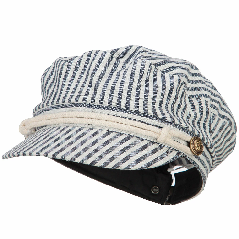 Jeanne Simmons Women's Rope Accent Band Greek Sailor Stripe Hat 3 Jeanne Simmons Women's Rope Accent Band Greek Sailor Stripe Hat