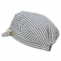 Jeanne Simmons Women's Rope Accent Band Greek Sailor Stripe Hat 8 Jeanne Simmons Women's Rope Accent Band Greek Sailor Stripe Hat -Adams Shop wr001cb navy white 2
