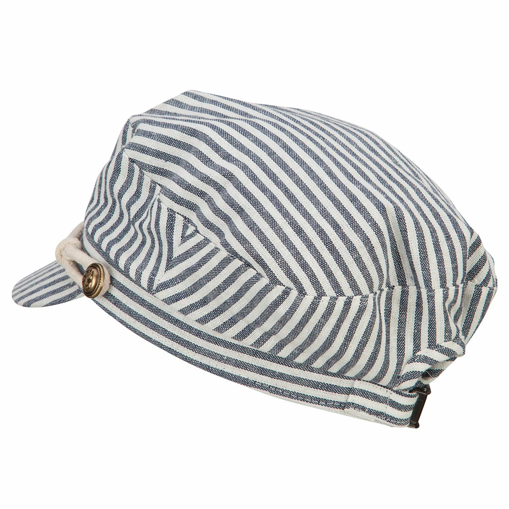 Jeanne Simmons Women's Rope Accent Band Greek Sailor Stripe Hat 4 Jeanne Simmons Women's Rope Accent Band Greek Sailor Stripe Hat - Image 2