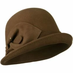 Jeanne Simmons Cloche Wool Felt Lily Accent With Rhinestone Stem Hat -Adams Shop wr001cl 1 1