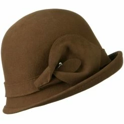 Jeanne Simmons Cloche Wool Felt Lily Accent With Rhinestone Stem Hat -Adams Shop wr001cl 5