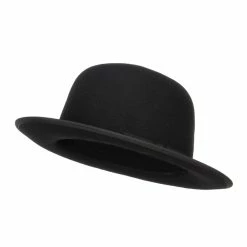 Jeanne Simmons Wool Felt Bowler Wide Brim Hat