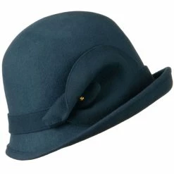 Jeanne Simmons Cloche Wool Felt Lily Accent With Rhinestone Stem Hat -Adams Shop wr002cl 5