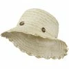 Jeanne Simmons Women's Toyo Bucket Hat With Circle Bead Accent 1 Jeanne Simmons Women's Toyo Bucket Hat With Circle Bead Accent -Adams Shop wt001cr 1 1