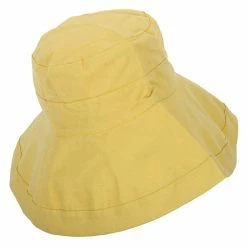 Jeanne Simmons Women's Turn Up Brim Cotton Linen Dressy Bucket Hat -Adams Shop wt001ru chartreuse 3
