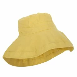 Jeanne Simmons Women's Turn Up Brim Cotton Linen Dressy Bucket Hat -Adams Shop wt001ru chartreuse 4