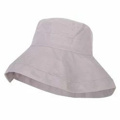 Jeanne Simmons Women's Turn Up Brim Cotton Linen Dressy Bucket Hat -Adams Shop wt002ru lilac 1