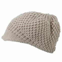 Cheveux Women's Visored Knit Beanie -Adams Shop wv003db beige 5